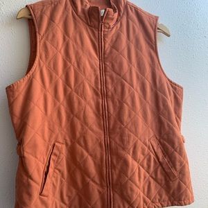Orvis Orange quilted vest